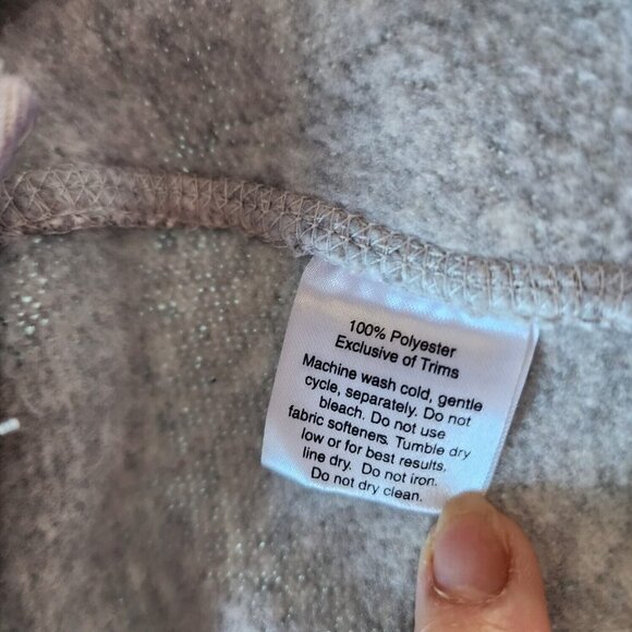 Eddie Bauer Women's Gray Fleece Jacket Full Zipper Long Sleeve Sweater Size XL - Picture 6 of 11